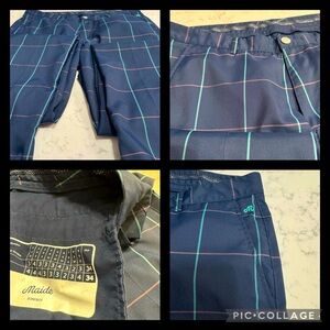 Bonobos Maide pants 2 pair with different color strip/checkered pattern.